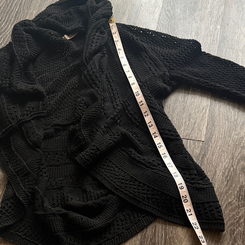 Crochet Open-Knit Fluttery Cardigan Sweater - Picture 6 of 8